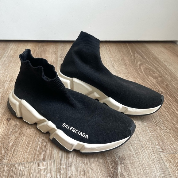 Balenciaga Speed LT logo-print stretch-knit high-top sneakers - Picture 6 of 7